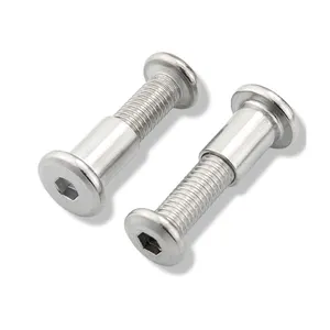 M5 M6 M8 M10 M12 M16 Stainless Steel 304 Flat Head Hex Socket Chicago Screws Male And Female Screw And Nut