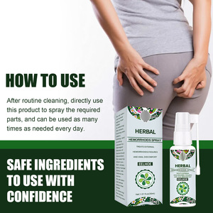 Spray para <span class=keywords><strong>Hemorroides</strong></span> de Marca Privada 100% Natural a Base de Hierbas, Potente Agente para el Cuidado Corporal de las <span class=keywords><strong>Hemorroides</strong></span>, Alivia el Dolor Anal - Product Image 4