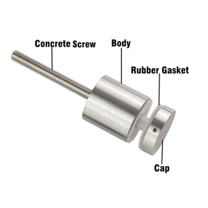 مسامير تثبيت زجاجية دائرية بتصميم عصري لجميع أنواع الدرابزين الزجاجي الجانبي بالجملة - Product Image 5