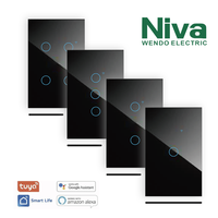 Wifi Smart Switch 3 Gang Touch App Panneau de commande Interrupteur d'éclairage mural Système domestique Inteligente