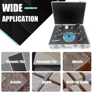 10pcs chân không brazed kim cương lỗ Saw Kit gạch vương miện + phay Bit + chamfer bit + Kim cương lưỡi kim cương lõi khoan bit Bộ - Product Image 6