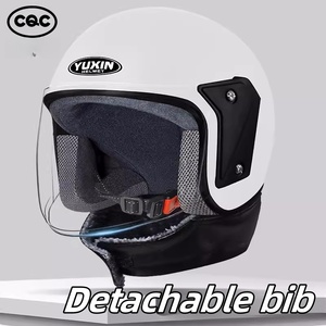 Casco da Moto Modulare 308 in ABS a Prezzo di Fabbrica Nuovo Modello Classico Demi-Jet con Doppia Visiera Spedizione Gratuita per Ciclismo e Motociclismo - Product Image 3