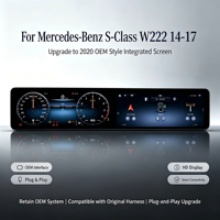Panel de Instrumentos LCD Usado para Mercedes-Benz Clase S W222 14-17, Actualización a Panel de Instrumentos LCD Nuevo 18-20