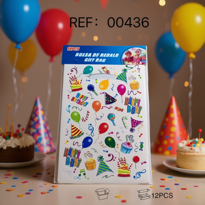 Birthday Gift Bag 12Pcs Party Supplies Decorative Balloons Cakes Hats - Product Image 3