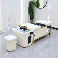 Lit de massage thaïlandais portable moderne pour hôtel et atelier, avec structure en acier inoxydable, sans plomberie, grands réservoirs d'eau