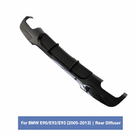 Diffuseur de pare-chocs arrière style MP, lèvre de pare-chocs noir brillant aspect fibre de carbone, séparateur arrière pour BMW Série 3 E90 E92 E93 2005-2013