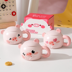 Factory Newest Price 400ML Cute Cartoon Animal <b>Mug</b> 3D <b>Ceramic</b> Cup Milk <b>Ceramic</b> <b>Mugs</b> Cartoon Cute Couple Coffee Cups - Product Image 6