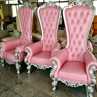 Chaises de réception pour mariage royal, Trônes des mariés, Chaises de roi, Chaises de banquet d'hôtel, Chaises de réception événementielles