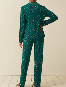 Ensemble de pyjamas en modal de luxe pour femmes, vêtements de nuit pour femmes, 2 pièces, manches longues, bordures, ensembles de pyjamas pour femmes, vêtements de nuit pour femmes - Product Image 5