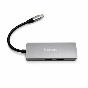 Hub USB-C 3.0 4 ports Nxcsxvs ultra-fin en alliage d'aluminium compatible avec les ordinateurs portables <span class=keywords><strong>MacBoo</strong></span> Pro 2022/2021/2020/2019 et les téléphones Phone 15, tout neuf - Product Image 4