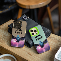 Coque de Téléphone Élégante de Créateur pour iPhone XS XR 13 Mini 15 Plus 16 Pro Max – Boîtier Electroplaqué PC avec Impression Unique