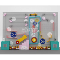 Mur de balles interactif pour enfants Moetry Custom Design, équipement de jeu multifonctionnel pour l'éducation STEM, équipement de divertissement sensoriel pour les aires de jeux
