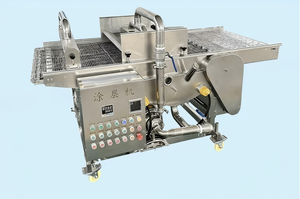 Vollautomatische Schokoladenkuchen-, <span class=keywords><strong>Snickers</strong></span>- und Erdnuss-Brittle-Beschichtungsmaschine mit Motor/Antrieb aus 304 Edelstahl für Gewerbliche Nutzung - Product Image 2