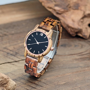 Orologio in legno 9031L naturale per donna in vetro minerale oro rosa mani personalizzate il tuo Logo del marchio quadranti orologi da polso - Product Image 2