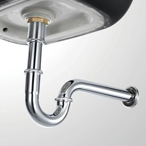 モダンG1-1/4インチボトルPトラップ、卸売クロムメッキ真鍮P排水管、浴室洗面台用、洗面器排水用 - Product Image 2