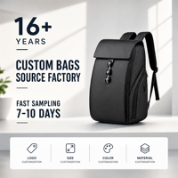 Nouveauté Sac à dos pour ordinateur portable avec fermeture éclair et logo personnalisé pour hommes, idéal pour le bureau et les voyages d'affaires