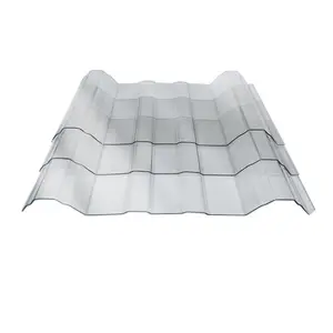 साफ़ पारभासी पॉलीकार्बोनेट फाइबरग्लास एफआरपी नालीदार छत पैनल पीवीसी फाइबर ग्लास पारदर्शी टाइल छत शीट