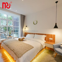 Ensemble de meubles de chambre à coucher modernes et simples pour hôtels et villas, idéal pour petits appartements, gain de place et respectueux de l'environnement
