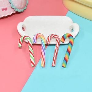 Décorations miniatures en argile polymère souple à rayures arc-en-ciel 31*12mm pour Noël et les fêtes - Product Image 5