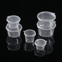 Contenant à sauce en PP de qualité alimentaire, compatible micro-ondes, gobelet jetable en plastique pour trempette, avec logo personnalisé pour l'emballage des fast-foods et des snacks.