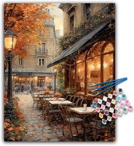 SONGWOO ART Kit de Pintura por Números para Adultos Principiantes, <span class=keywords><strong>Paisaje</strong></span> Acrílico, Personalizable, para Decoración de Pared - Product Image 2