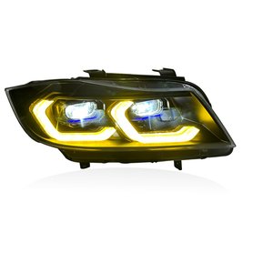 Ensemble de phares LED bicolores pour BMW E90 Série 3 2005-2012 avec feux de jour DRL OEM - Product Image 1