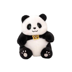 Suave y esponjoso Panda rojo muñeca redonda Animal de peluche de algodón PP relleno de mano alivio del estrés escritorio compañero lavado Technics regalo - Product Image 5