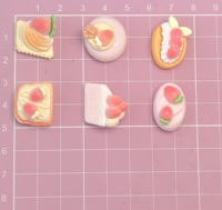 Graziose Miniature 3D in Resina di Dolci Fragole Colorate, Figurine Alimentari per Scrapbooking, Accessori per Casa e Forniture per Slime