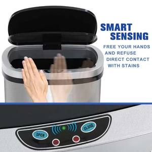 <span class=keywords><strong>Cubo</strong></span> <span class=keywords><strong>de</strong></span> <span class=keywords><strong>basura</strong></span> <span class=keywords><strong>de</strong></span> acero inoxidable <span class=keywords><strong>de</strong></span> 13 galones y <span class=keywords><strong>50</strong></span> <span class=keywords><strong>litros</strong></span>, tapa <span class=keywords><strong>de</strong></span> alta capacidad sin contacto automático, para uso en interiores, para cocina, dormitorio, hogar y oficina - Product Image 2