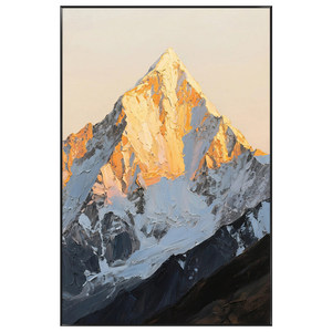 Peinture sur toile à l'huile Rizhao Jinshan, paysage de montagne abstrait, art contemporain, décoration murale pour salon, fond de canapé - Product Image 5