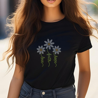 Foi personnalisable avec fleur bling strass fer à transfert de chaleur pour t-shirts