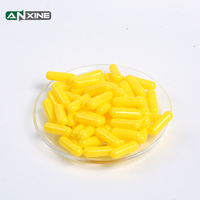 Capsules végétales transparentes HPMC jaunes 00 0 1 2, capsules végétariennes en gros, capsules pharmaceutiques