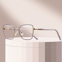 Lunettes anti-lumière bleue pour enfants MS 991503 Fun Safe, monture carrée ronde en métal