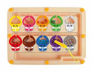 Giocattoli educativi per bambini <span class=keywords><strong>casa</strong></span> dei funghi <span class=keywords><strong>colore</strong></span> e conteggio del labirinto gioco di Puzzle numero Maze Board - Product Image 2