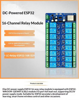 Module relais 16 canaux ESP32, carte de développement programmable ESP32 32E Wifi & BLE, DC5V 12V 24V, pour développement secondaire, DIY et éducation