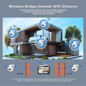 Caméra de sécurité sans fil PTZ 360° 5MP, kits <span class=keywords><strong>NVR</strong></span>, système de surveillance avec écran tactile LCD 10,1 pouces, caméra CCTV 4CH - Product Image 5