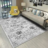 Cream 2 X 7 Distressed Vintage Boho Machine Made Persian Hallway Runner Area Rug Charcoal
