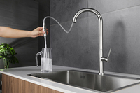 Style connexions flexibles robinet de cuisine durable bol extractible évier de cuisine en acier inoxydable sans robinet