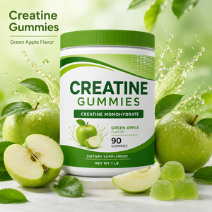 Private Label Adult <b>Creatine</b> <b>Monohydrate</b> Green Apple Micronized Gummy Candy Electrolyte Halal Certified Immunity Support Energy - Product Image 4