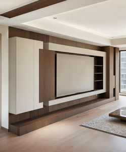 Mueble de TV Modular de Madera Moderno y de Lujo de Último Diseño para Sala de Estar, Mueble de Pared para Entretenimiento - Product Image 1
