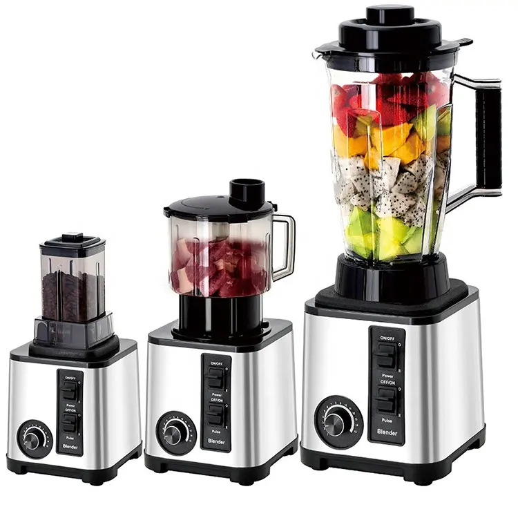 Venta al por mayor 1L 3L Heavy Duty Licuadora Exprimidor de frutas eléctrico Smoothies Maker Máquina licuadora de acero inoxidable