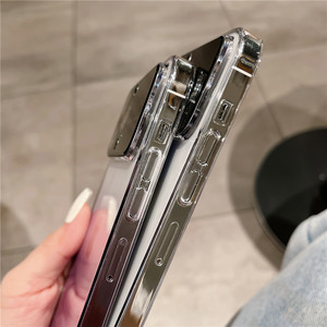 Lusso gradiente vetro grande finestra PC custodia per <span class=keywords><strong>iPhone</strong></span> <span class=keywords><strong>14</strong></span> 13 12 Pro pellicola protettiva per obiettivo della fotocamera - Product Image 5