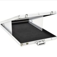 Aluminium Transparent Acrylique Table Top Trade Show Case Portable Clean Display Case Trading Card/ Travel Jewelry Case