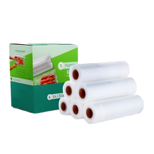 Film étirable <span class=keywords><strong>FoodSaver</strong></span> haute résistance, rouleau de 8 po x 1000 m, lot de 6, qualité alimentaire, résistant à l'humidité, pour le stockage des aliments et la cuisson sous vide - Product Image 1