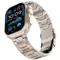 NY Milanese Fallschirmschnallen-Armband aus reinem Titan, luxuriöses Uhrenarmband mit spezieller Form für Uhren von 42-49 mm.
