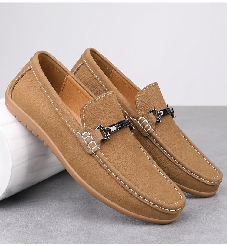 Men's Loafers Driving Shoes Gommino Penny Loafer Flats Cow Genuine Leather  Low-top Metal Buckle Slip on Pull on Handmade Casual| Alibaba.com