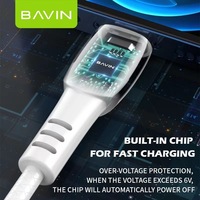 BAVIN Cable de Datos de Carga Rápida para Teléfono Móvil CB221 de 18W y 2.4A con Micro USB y Tipo C, Precio de Fábrica al Por Mayor y Personalizado