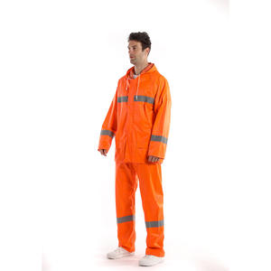Conjunto de ropa impermeable YL que brilla en la oscuridad, 170T18S, poliéster PVC, dos piezas, reflectante, ligero, para camping, trabajo y actividades al aire libre. - Product Image 3