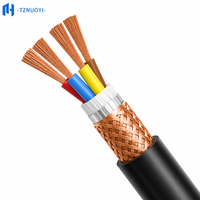 Kabel Kontrol Fleksibel Industri RVVP Berpelindung Konduktor Tembaga Terlilit Isolasi PVC IP65 2-6 Inti 0.2mm-1.5mm 300V/500V