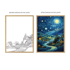 Starry Sky Painting <b>Lights</b> to Decorate the Room with Warm Ornaments Led Painting - Product Image 5